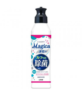 LION CHARMY Magica quick-drying plus dish soap  white rose 220ml